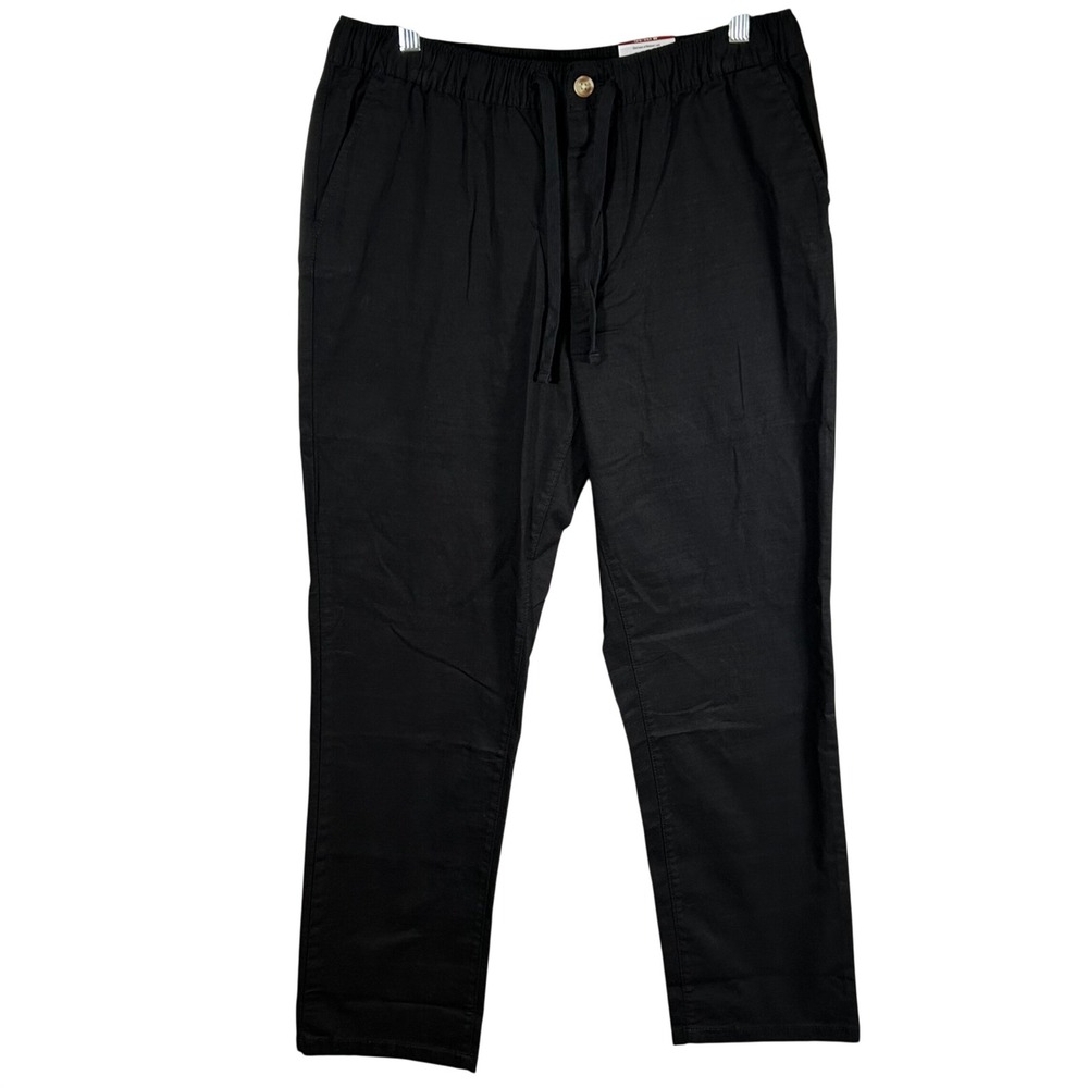 George Mens‎ Weekend Chino Stretch Comfort Waist Black Soot Pants Size Medium